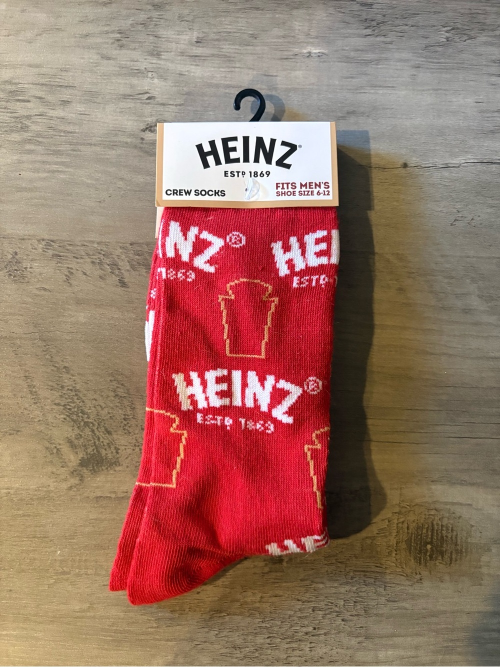 Heinz Red Logo Crew Socks for Men — Branded Casual Crew